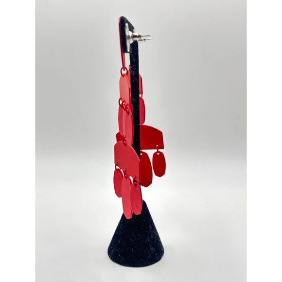 Kendra Scott Red Earrings With Geometric Design - Picture 5 of 7